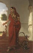Tilly Kettle Dancing Girl or An Indian Dancing Girl with a Hookah china oil painting artist
